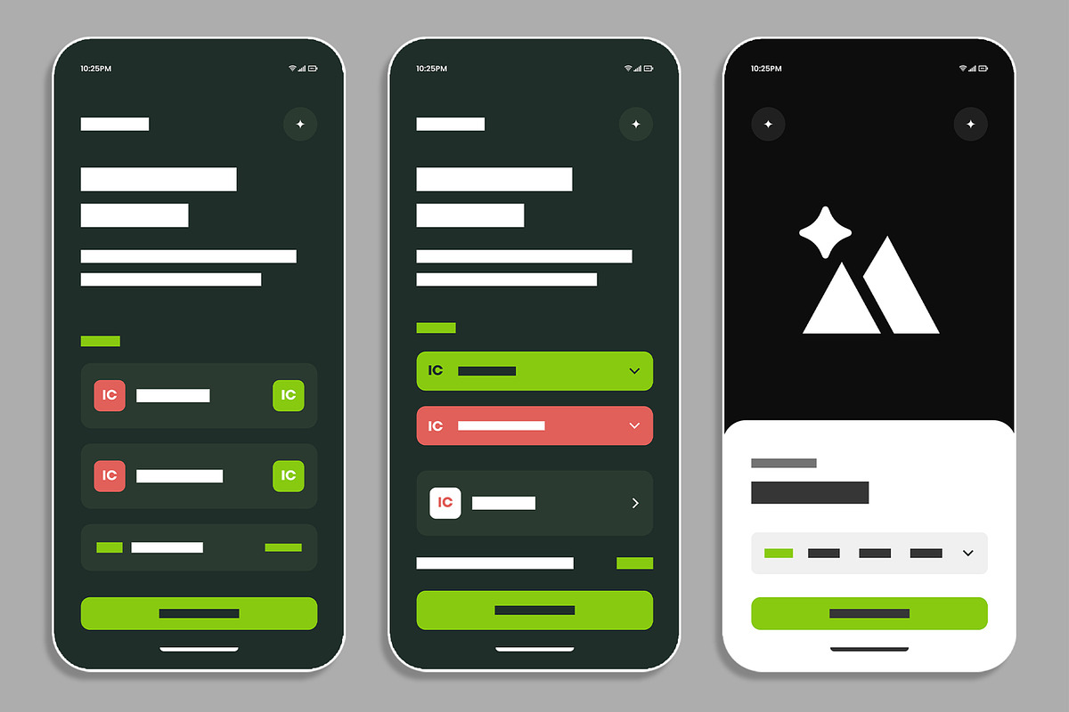 Colorful Modern Mobile App Wireframe, an UI Kit Template by MightyDesign (Photo 3 of 7)