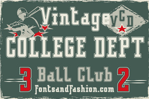 Vintage College Font