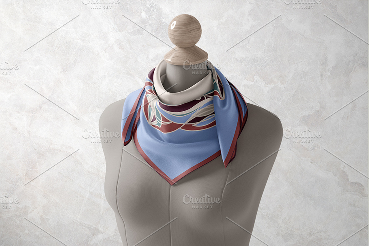 CAMEO - Hand-Drawn Silk Bandana, an Object Graphic by ilustrinna (Photo 6 of 8)
