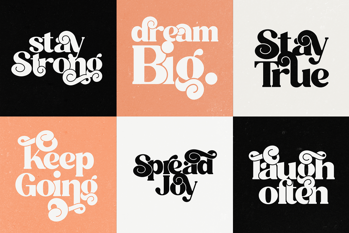 Hefton - ligature display typeface preview 3