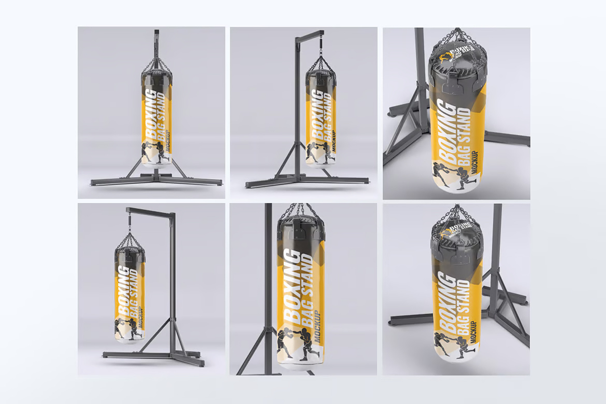 Boxing Bag Stand Mock-Up, a Product Mockup by DesignRushMarket (Photo 6 of 7)