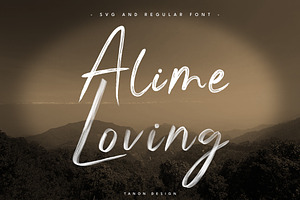 Alime Loving Two Font Set Brush Font