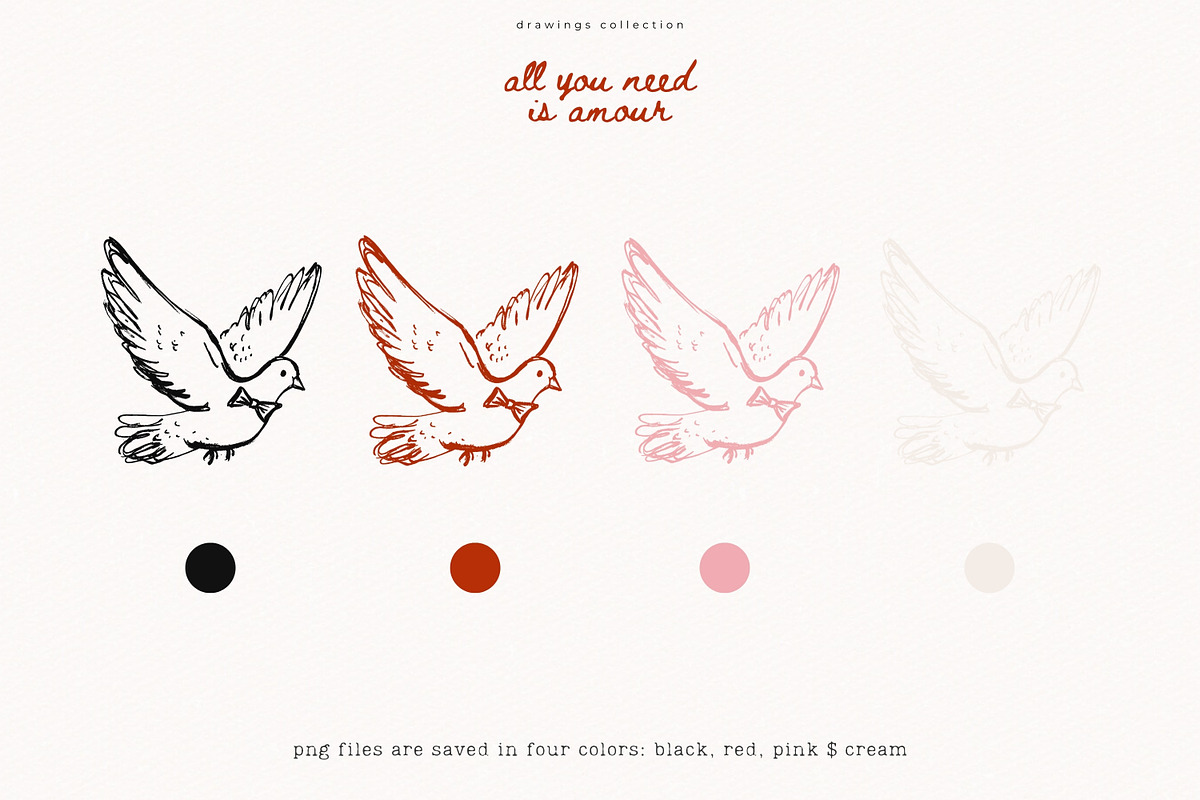 All You Need Is Amour Collection, a Seasonal Illustration by PeDe Designs (Photo 4 of 8)
