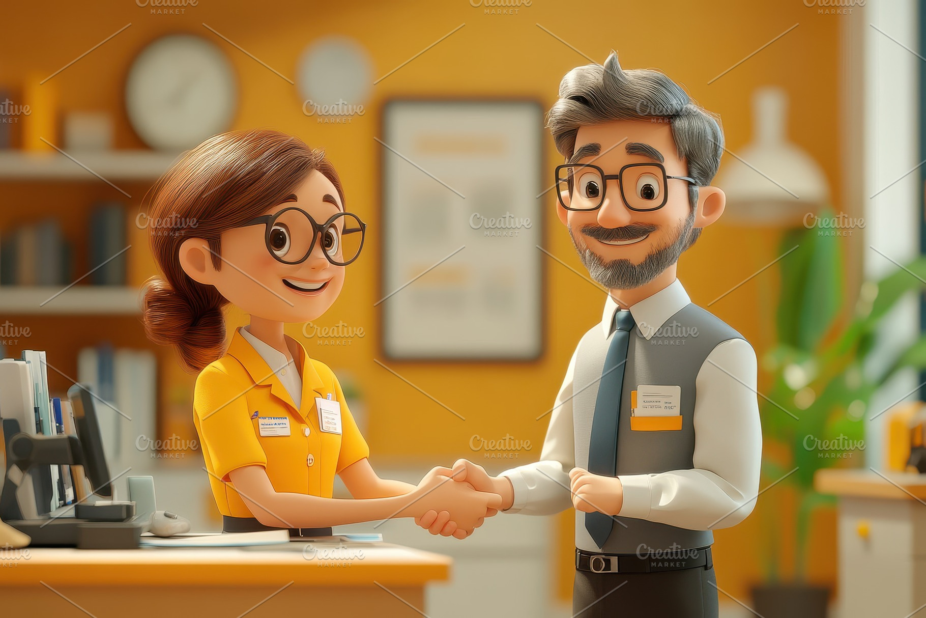 Friendly handshake between two anima, a Photo by Tanuart