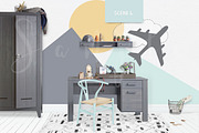 Kids Room Wall/Frame Mock Up 4, a Print Template by Whimsicality (Thumbnail 2 of 6)