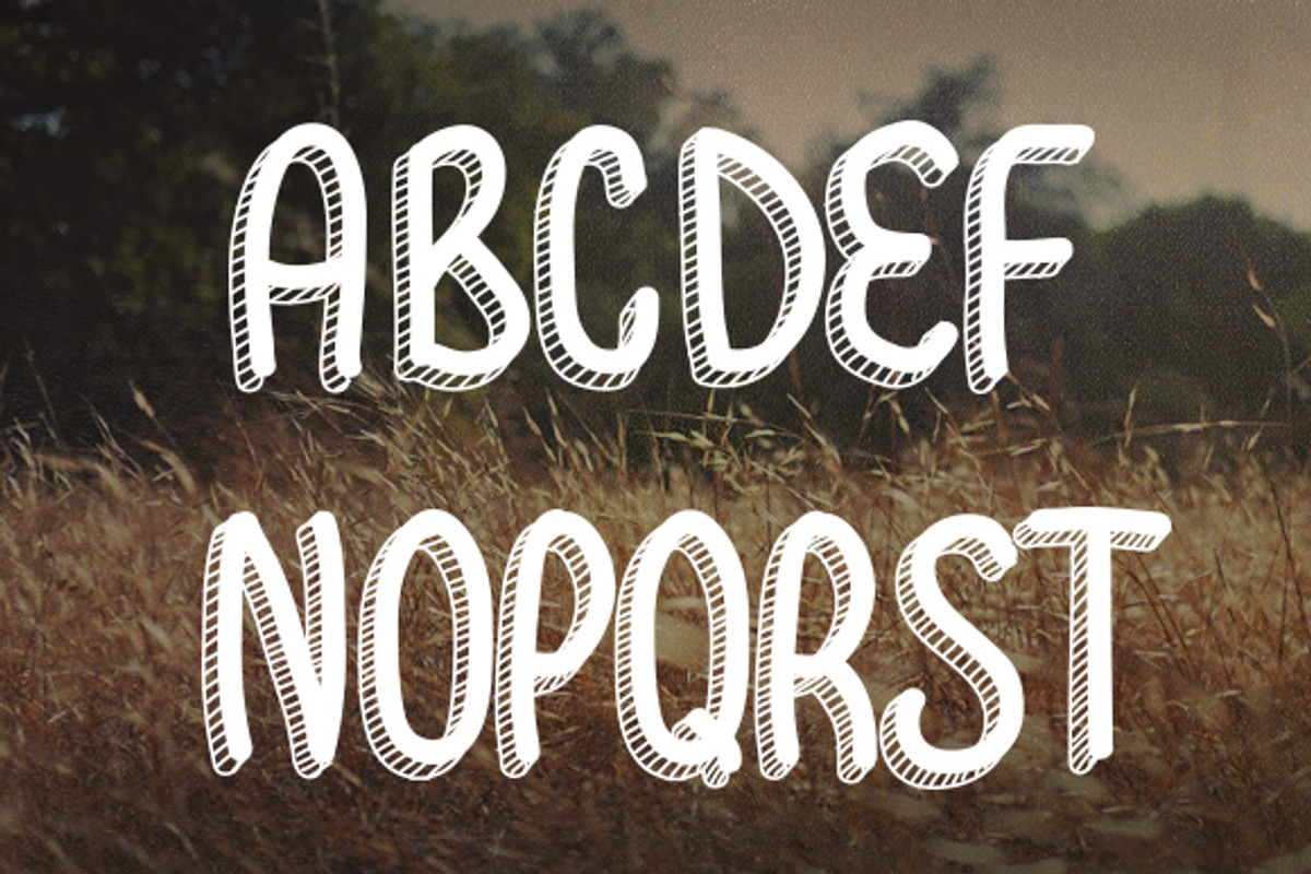 Bubble Handsketched Font preview 2