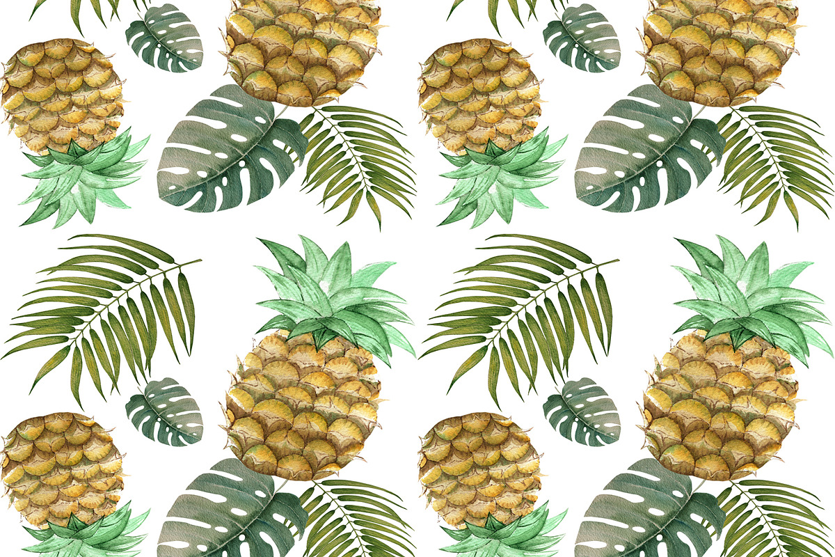 Watercolor Tropical Set, a Food Illustration by Pretty light (Photo 4 of 7)
