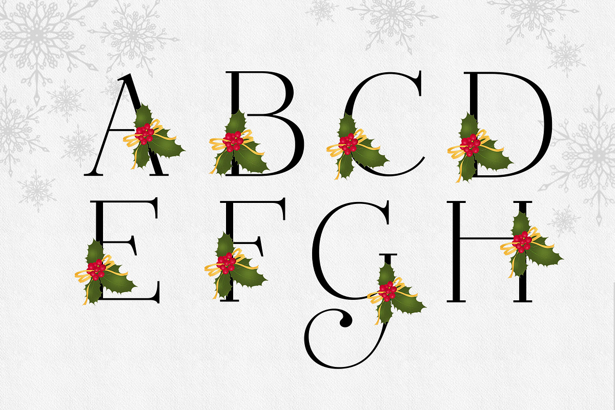 Holiday Alphabet Design Set, a Decorative Illustration by Maggie Stilwell Design (Photo 7 of 10)