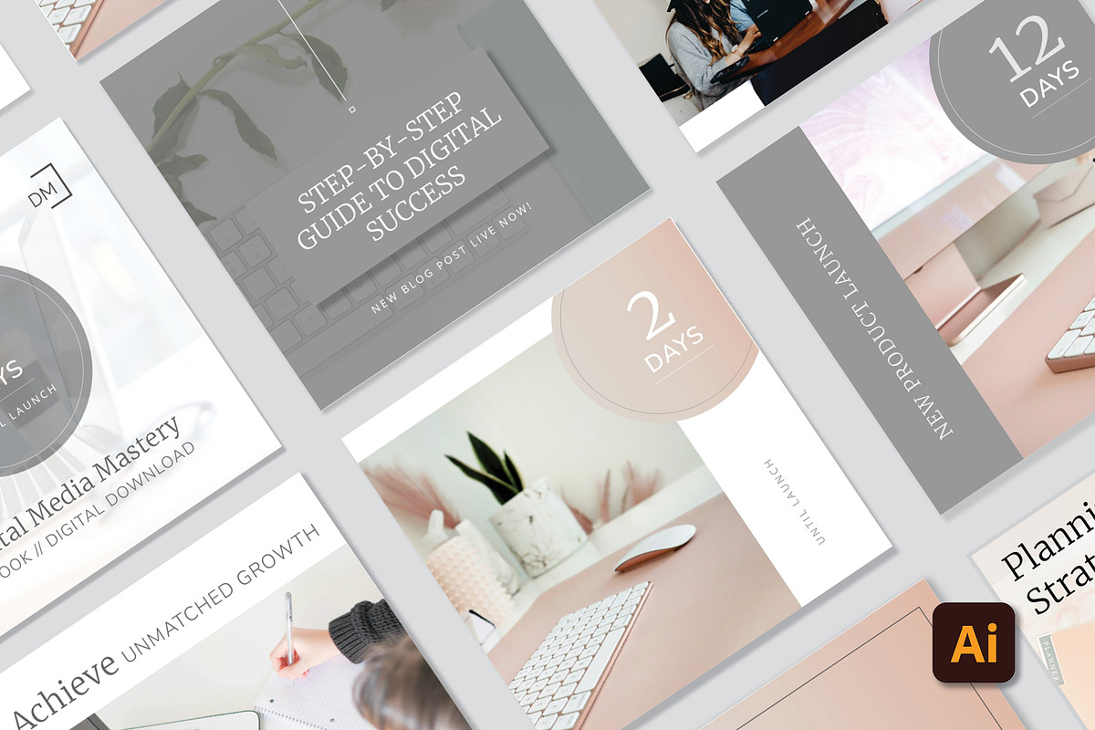Digital Product Social Media Bundle, a Social Media Template by Unravel (Photo 4 of 6)
