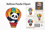Balloon Panda Clipart, a Graphic by Artnoy (Thumbnail 1 of 5)