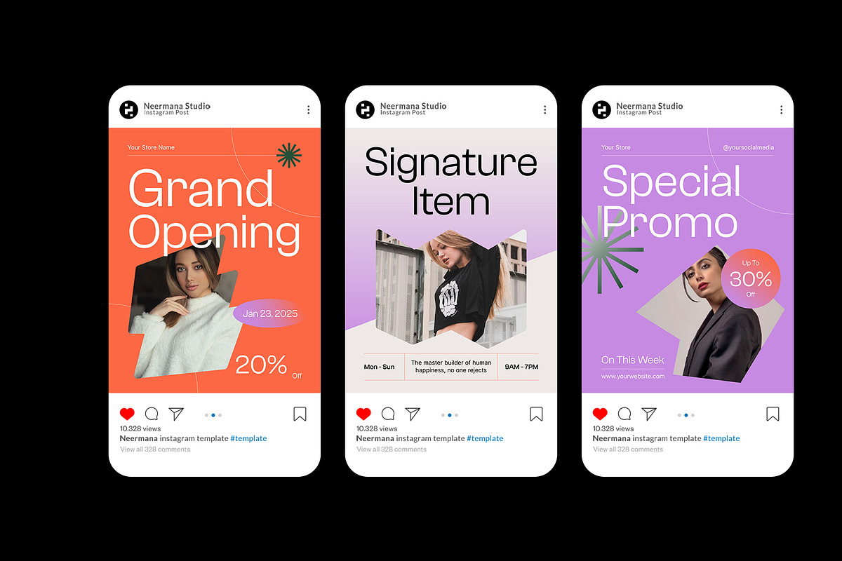 Elegant Grand Opening Instagram Post preview 2