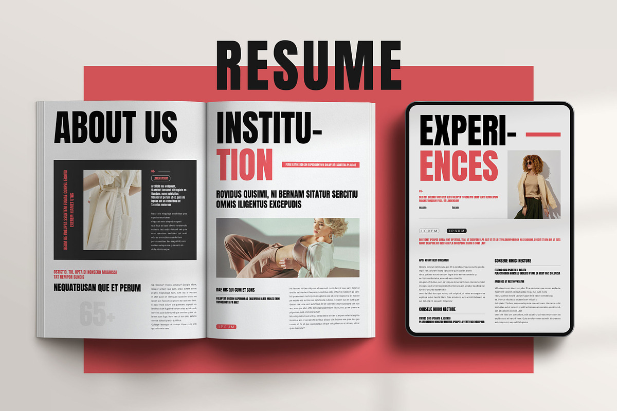 Resume Portfolio Brochure Template, a Magazine Template by PrintIdea (Photo 3 of 5)