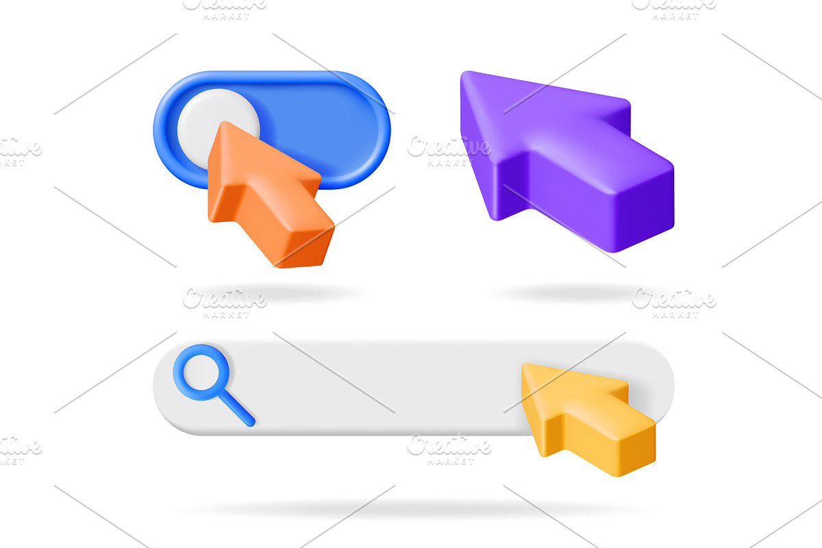 A 3d vector illustration set of a, an Object Illustration by Abscent