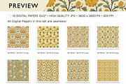 Block Print Digital Paper Set, a Pattern Graphic by Maishop (Thumbnail 4 of 4)