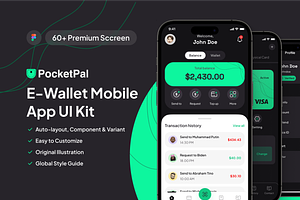 PocketPal - E Wallet App UI Kit