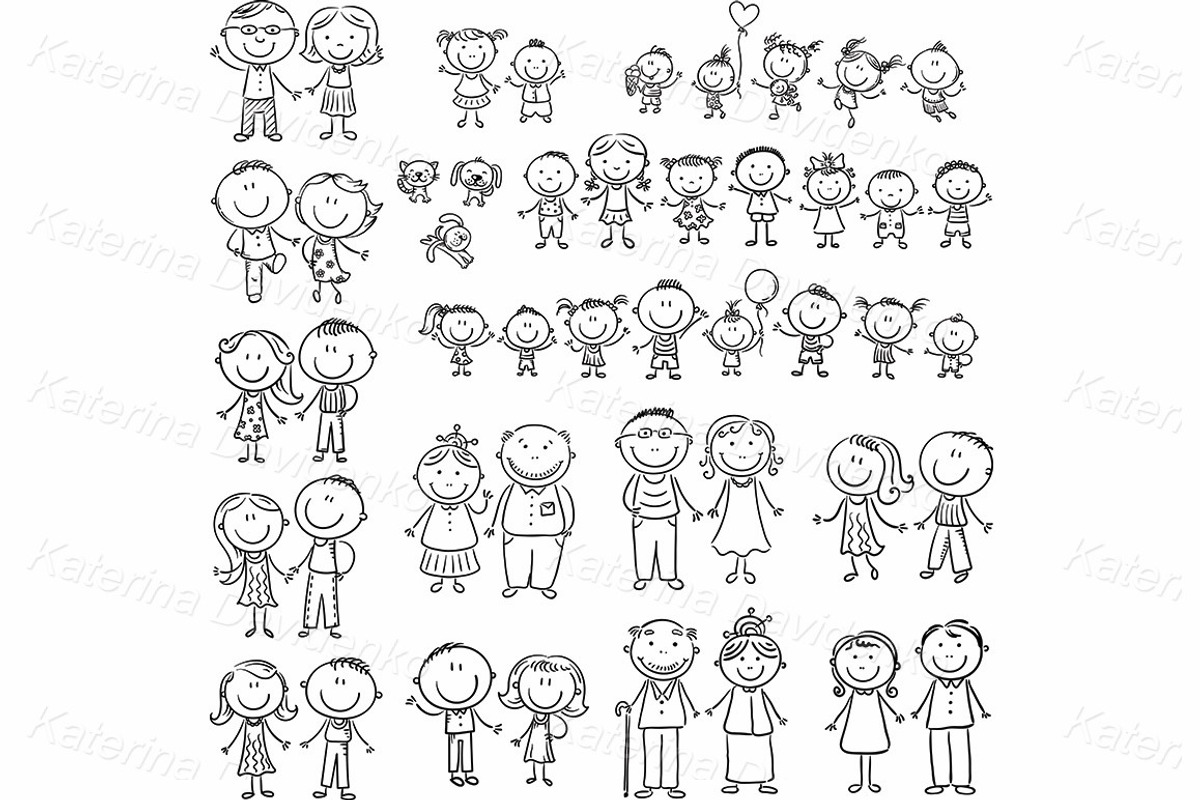 Family members isolated clipart set, a Person Illustration by Bubert Art (Photo 2 of 2)