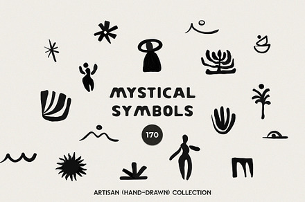 Mystical Symbols — Hand-Drawn Icons, a Decorative Illustration by Lana Elanor
