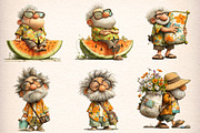 Funny Summer Beach Grandpa Clipart, an Illustration by Digital Artistic99 (Thumbnail 2 of 11)