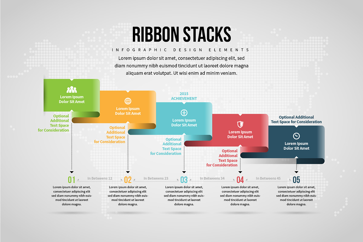 Ribbon Stacks Infographic, a Templates & Theme by h.utomo