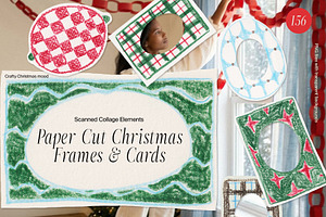 Paper Cut Christmas Frames & Cards, an Object Graphic by divanovskaya_nv