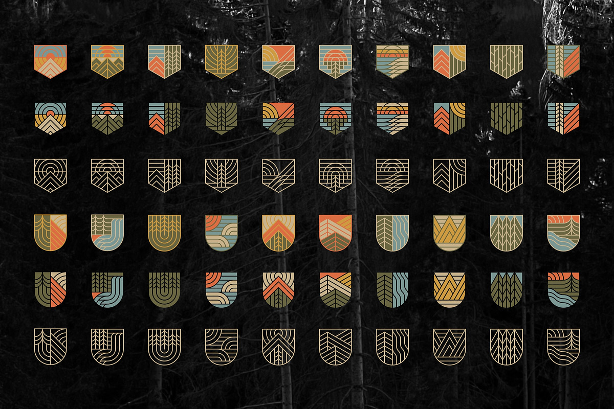 Abstract Outdoor Badges, an Illustration by Firowerk (Photo 7 of 8)