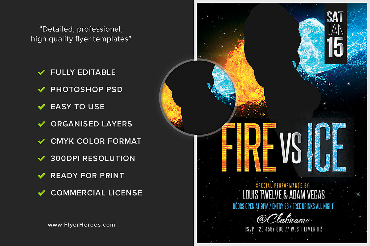 Fire & Ice Flyer Template, a Flyer Template by FlyerHeroes (Photo 4 of 4)