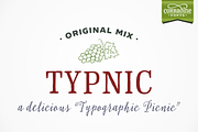 Typnic Typographic Picnic, a Font by Corradine Fonts (Thumbnail 1 of 5)