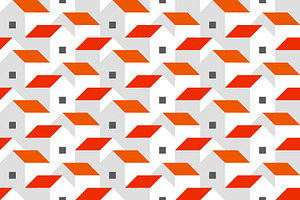 House with red roof pattern