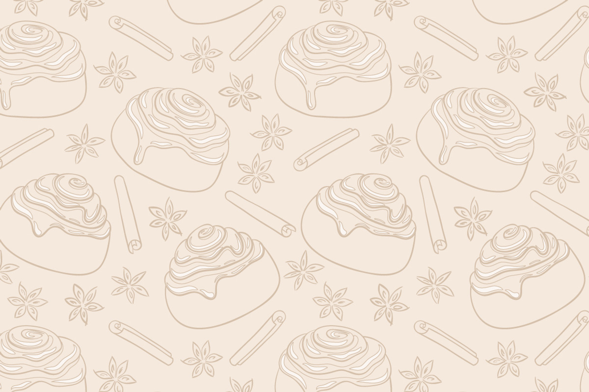 Cinnamon rolls collection, a Pattern Graphic by slowcentury (Photo 3 of 5)