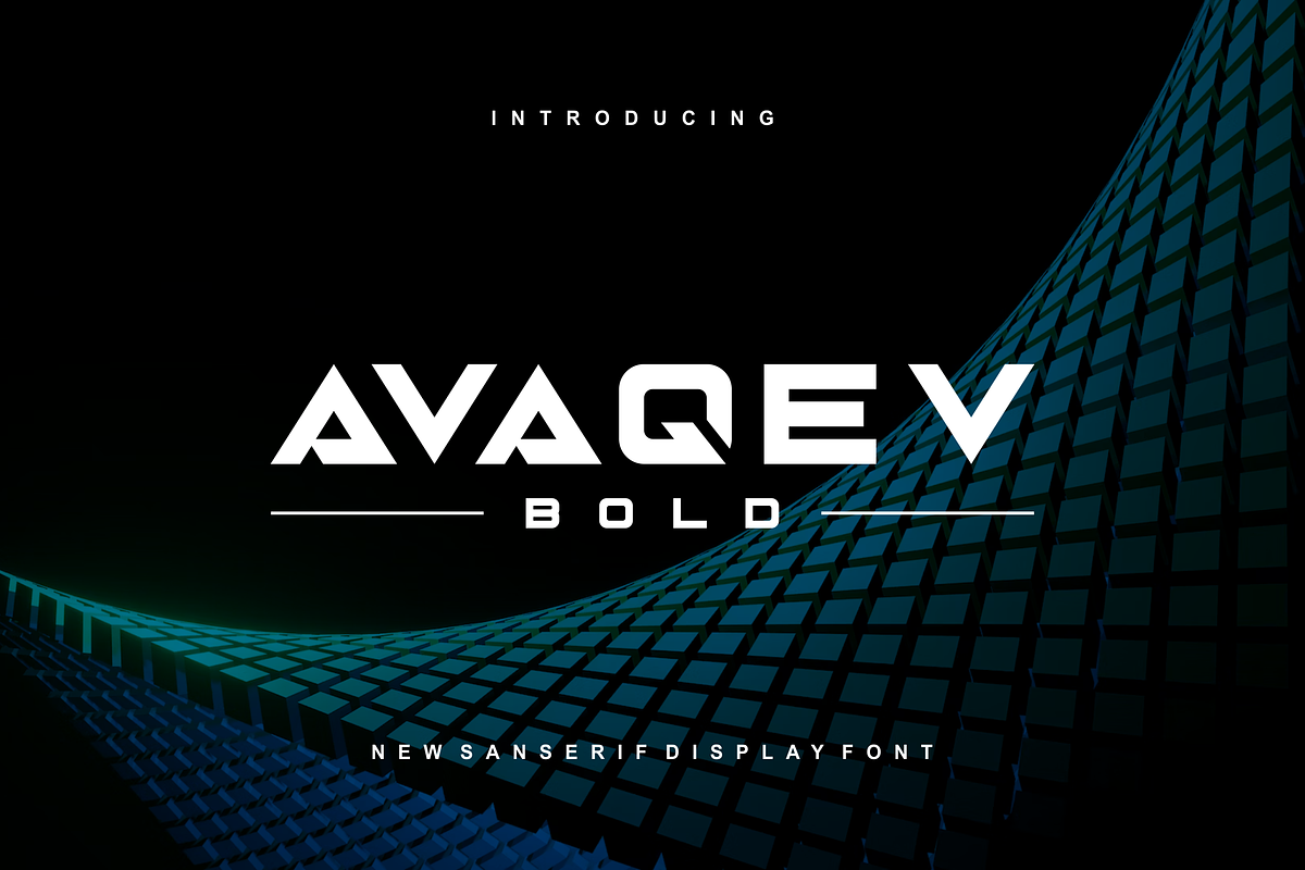 Avaqev -Font, a Sans Serif Font by artchiles_design (Photo 1 of 5)