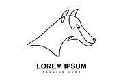 Dog Head Continuous Line Logo, a Branding & Logo Template by Saba Vector (Thumbnail 1 of 3)