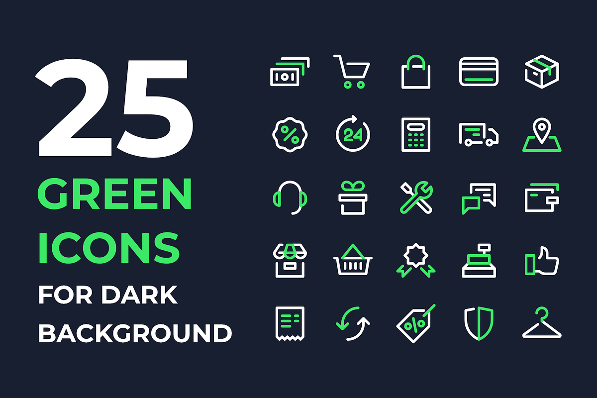 Shopping Icons, an Outline Icon by Ruslan Babkin (Photo 7 of 12)