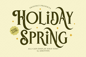 Holiday Spring - Display Serif Font