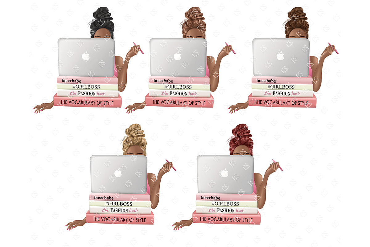 Planner girl clipart, girlboss, an Illustration by Collart Studio (Photo 3 of 6)