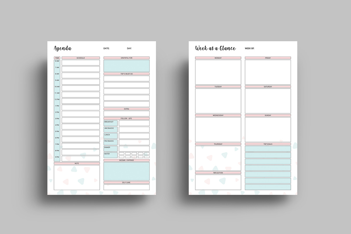 Printable Planner Design V04, a Stationery Template by Template Shop