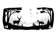 Wildlife Forest Silhouette Vector Bu, an Illustration by Designs_River (Thumbnail 15 of 51)