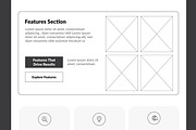 Architecture Wireframe Landing Page, a Wireframe Template by MightyDesign (Thumbnail 3 of 8)
