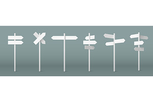 Arrow sign on pole set, an Object Illustration by art PVP - market