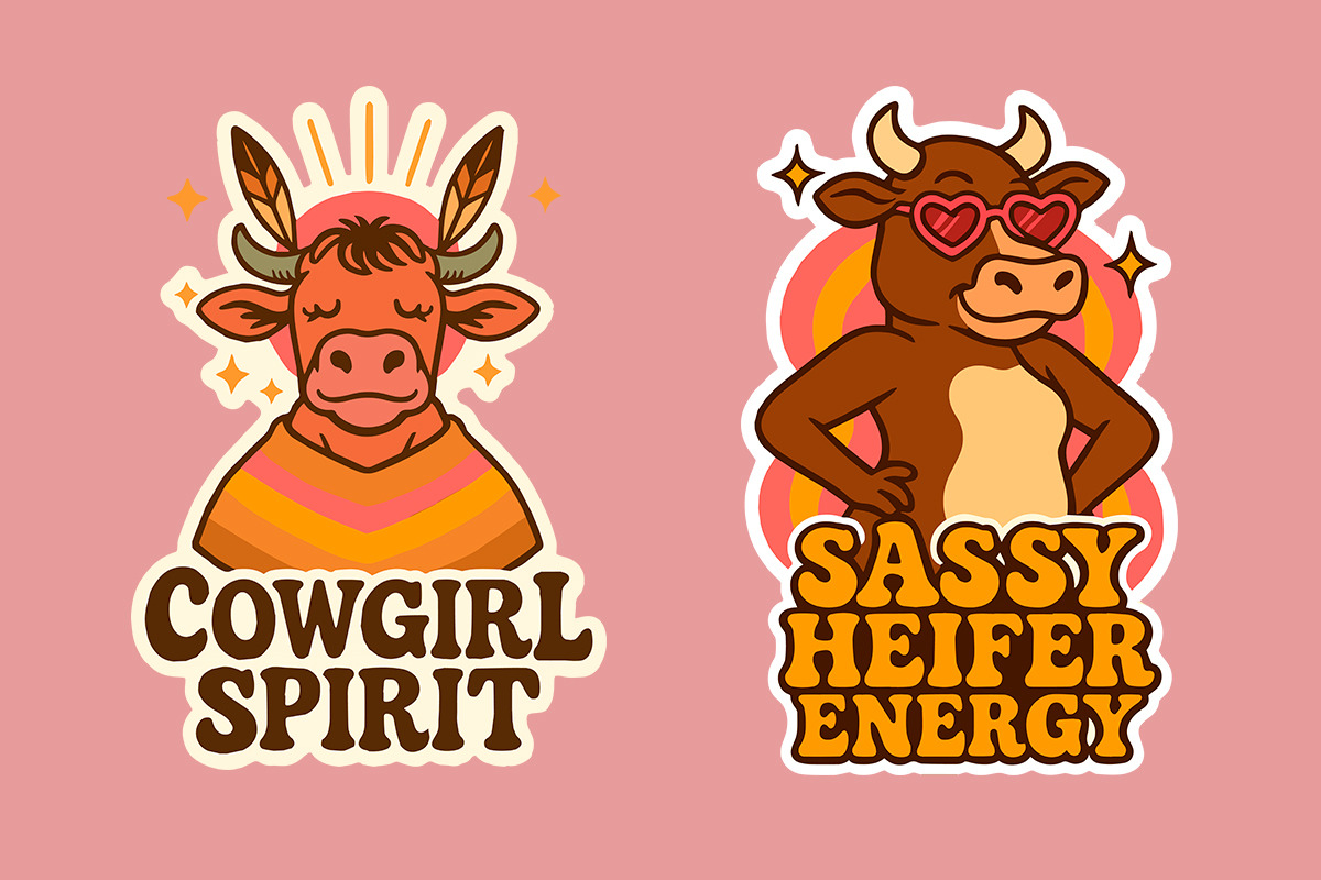 Western Cowgirls Club – Boho Cow SVG, an Object Illustration by LaVika (Photo 12 of 12)