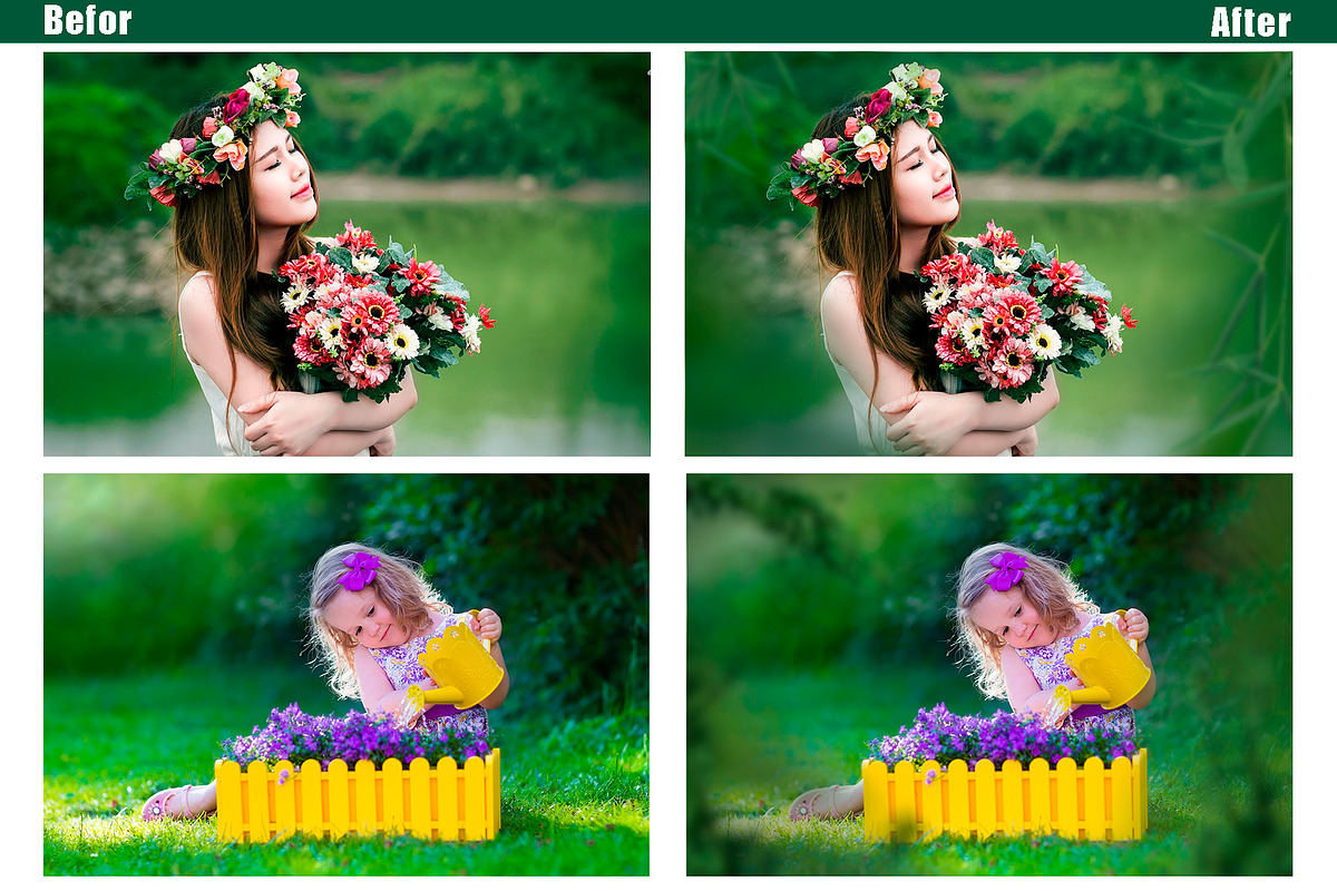 35 green branch photoshop overlays, a Layer Style Add-On by OverlayBox (Photo 3 of 5)