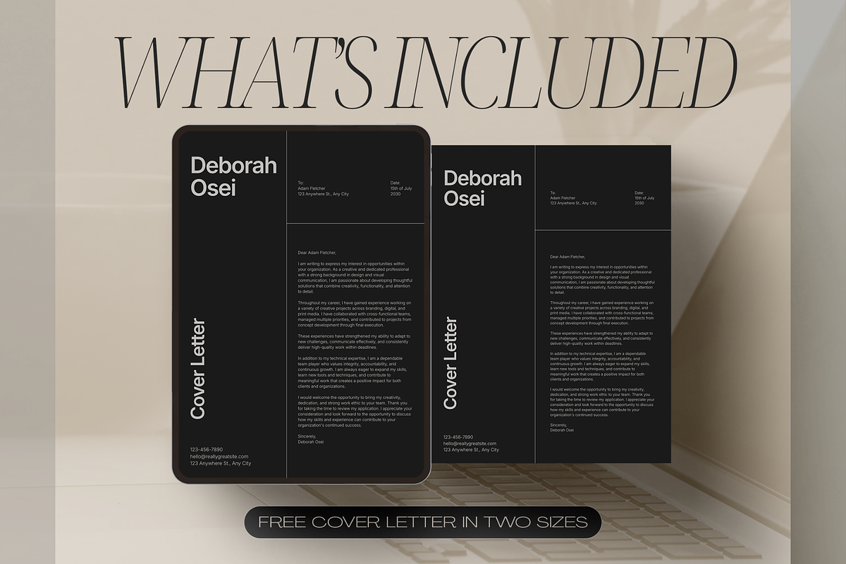 Gray & Black Modern Creative Resume, a Resume Template by Creatif Foundry (Photo 4 of 7)