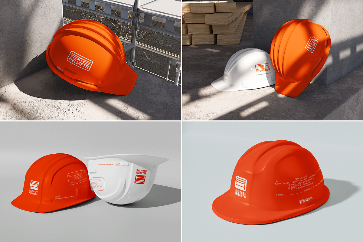 20+ Safety Helmet Mockups Bundle, a Mockup by Vitora Mockup (Photo 3 of 14)