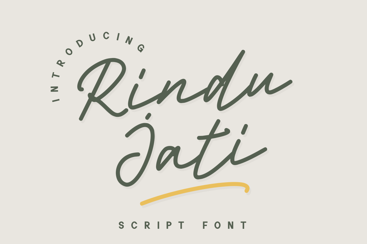 Rindu Jati - Script Font, a Script Font by GFRcreative (Photo 1 of 8)