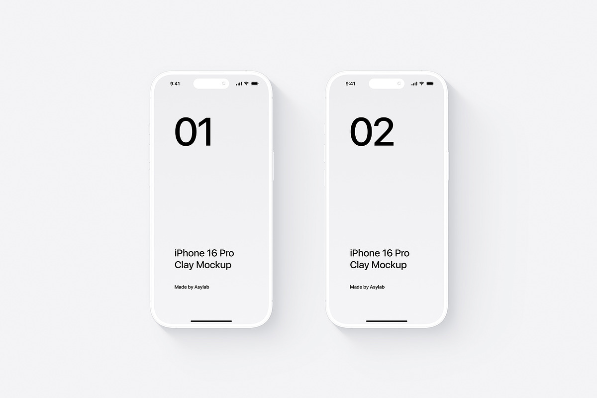 iPhone 16 Pro Clay - 24 Mockups, an iPhone Mockup by Asylab (Photo 15 of 58)