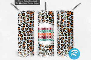 Thankful Leopard Tumbler