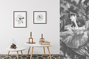 Hibiscus Flower Ink Line Art Drawing, an Object Graphic by Rose Design (Thumbnail 9 of 11)