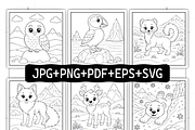 Arctic Animals Coloring Book, an Animal Illustration by Coco Bloom (Thumbnail 2 of 7)