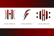 3 Modern Letter H F Logos, a Branding & Logo Template by HE Studio (Thumbnail 1 of 4)