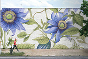 Blue Floral Seamless Pattern, Green, a Pattern Graphic by BrushstrokeArtGB (Thumbnail 3 of 10)