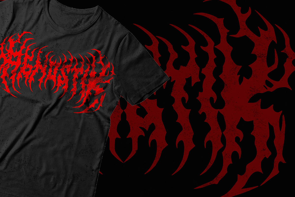 HUNGER - Death Metal Font, a Blackletter Font by Fonday Studio (Photo 6 of 8)